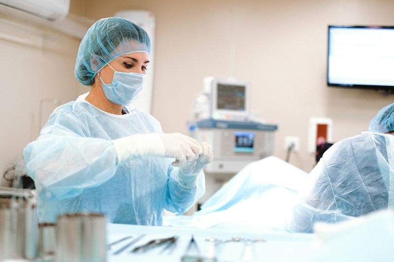 Healthcare professional working